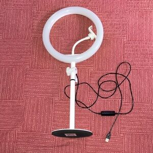 Adjustable 10” White LED Ring Light with Stand